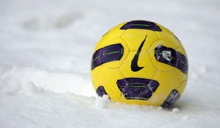 Football ball snow